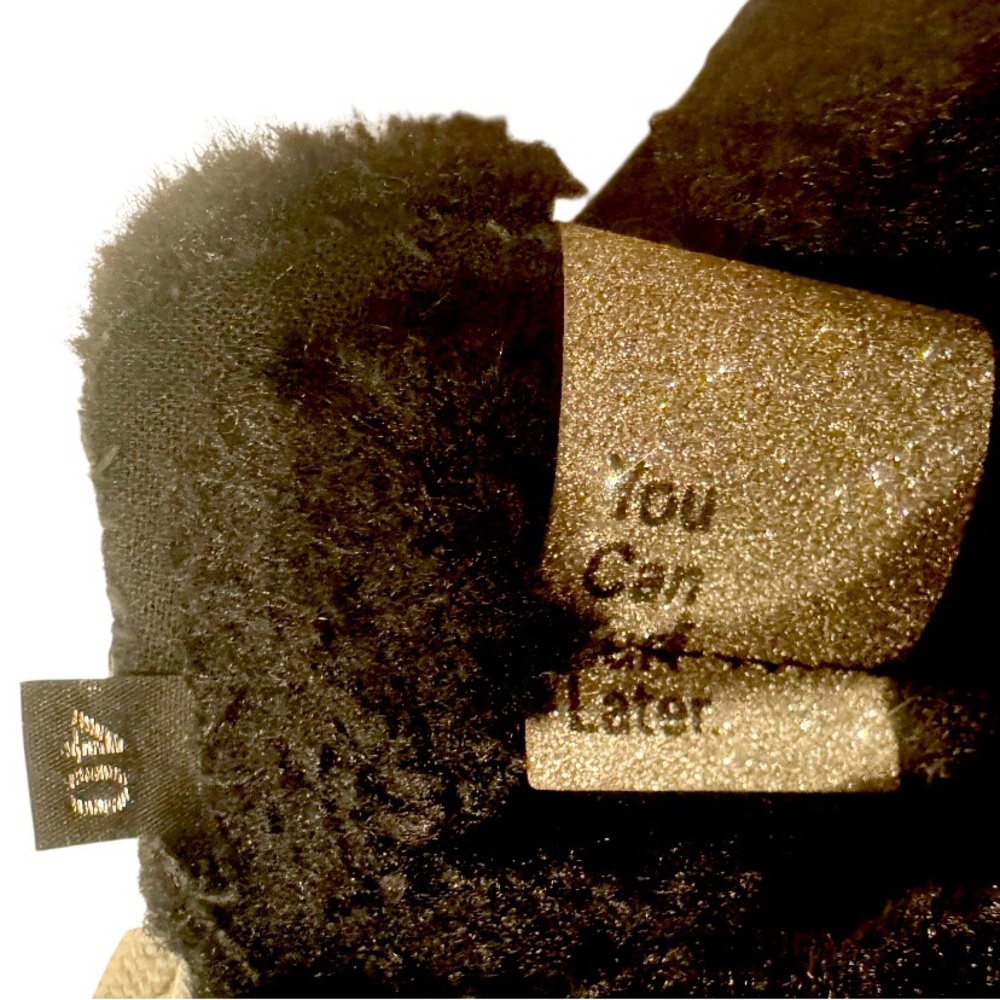 P448 from Bloomingdale’s skate faux fur suede trim high top sneakers size 40 9.5 - Picture 4 of 16
